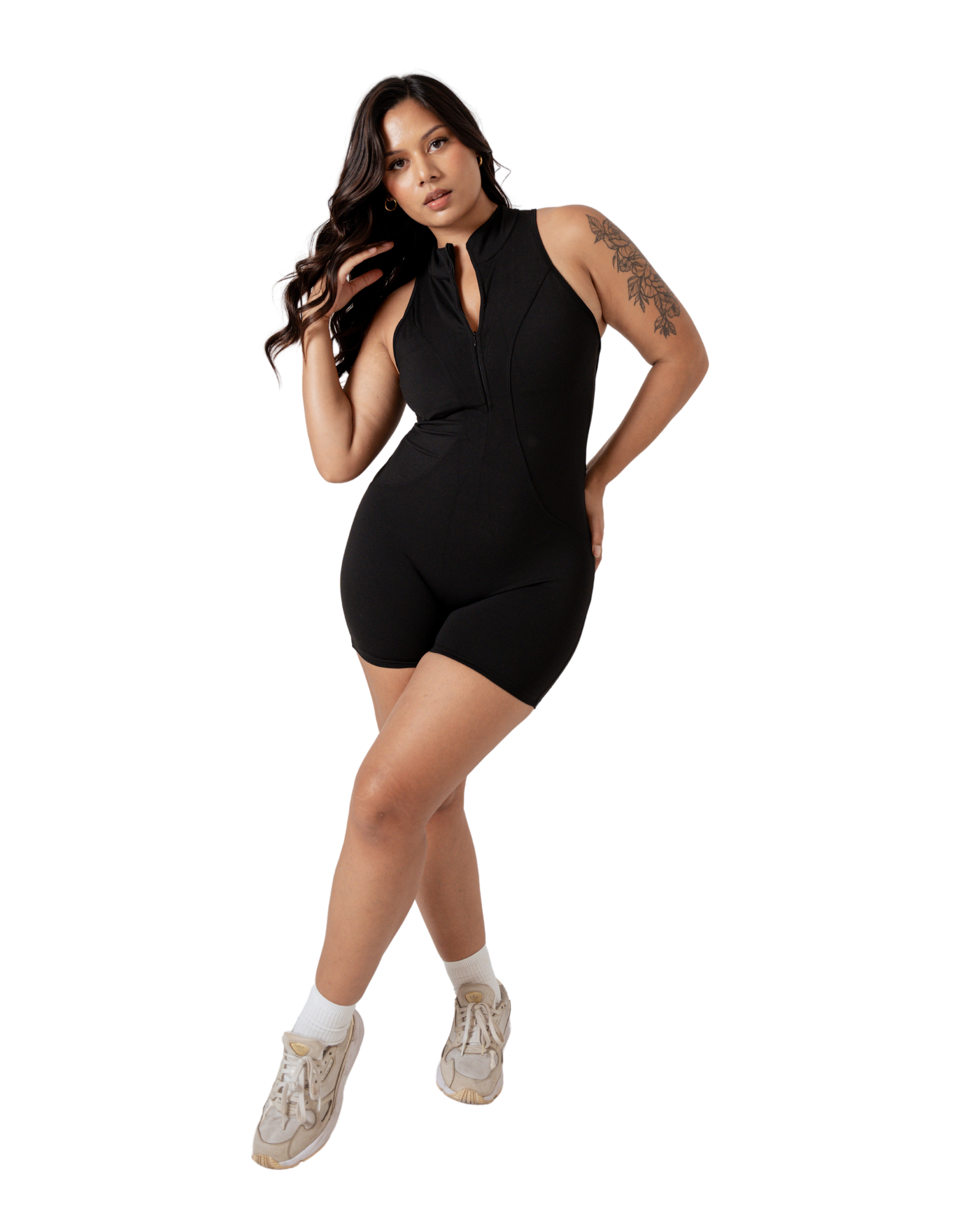 Soledad Playsuit in Black